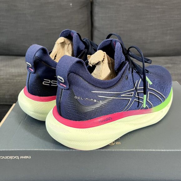 ASICS Gel-Nimbus 25 Navy Blue Running Shoes 1012B356 Women's Size 8.5 - Picture 4 of 12